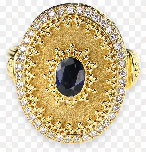 materials 18k gold, diamonds and a sapphire, emerald - jewellery