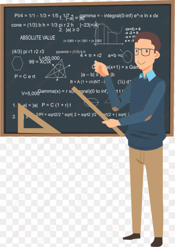 maths teacher blackboard vector - teacher