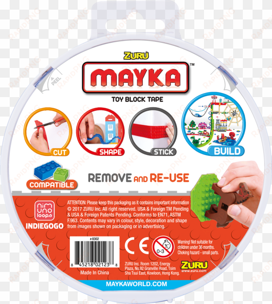 mayka toy block tape 2 stud 6 5ft pinknon-marking