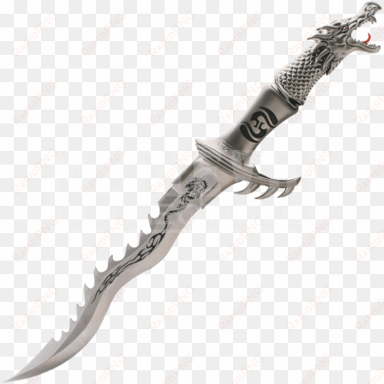 mc fm 421s - silver flaming dragon knife by tom anderson