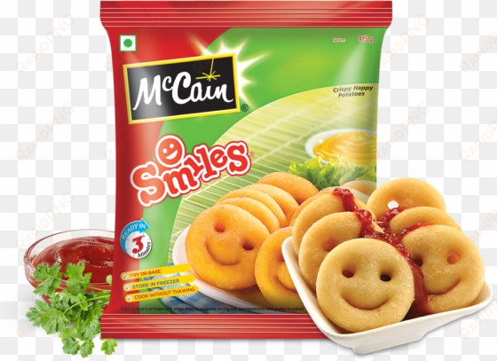 mccain crispy happy potatoes smiles - mccain fries