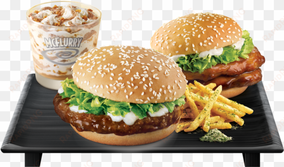 mcdonald's beef and chicken samurai burgers, seaweed - chicken samurai burger mcdonalds