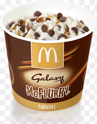 mcdonalds galaxy mcflurry with caramel - chocolate