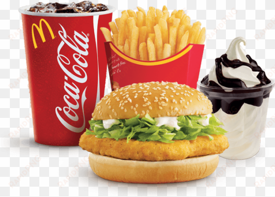 mcdonald's mcchicken menu with small sundae png - coca cola cooking with coke [book]
