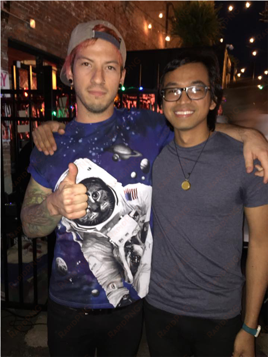 me and josh - josh dun with fan