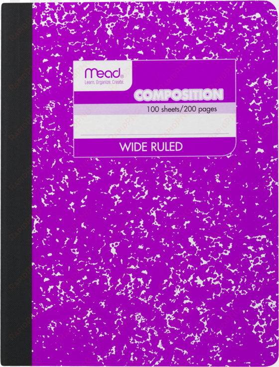mead fashion composition book, wide ruled, 9 3/4" x - mead composition book