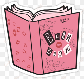 mean girls burn book, laptop stickers, suitcase stickers, - book stickers