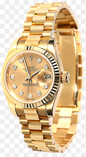 mechanical watch clock gold - rolex watch transparent