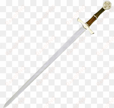 medieval crossed swords png brass hilt crusader sword - bastard sword