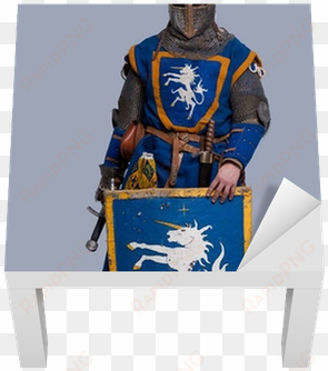 medieval knight on grey background - middle ages