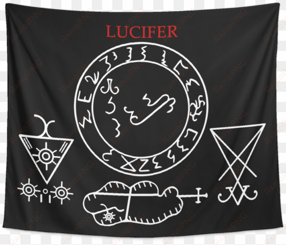 Medieval Lucifer Grimoire Sigil Tapestry - Heaven Upside Down (vinyl) Lp transparent png image