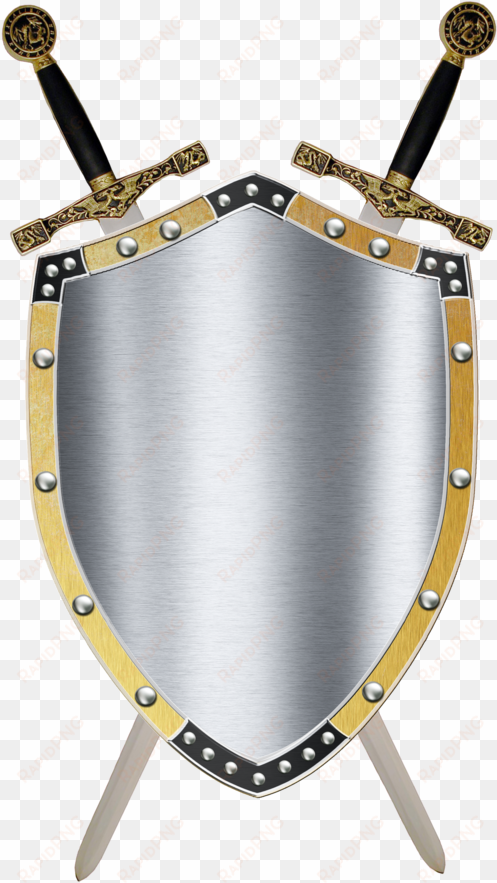 medieval sword and shield - middle ages shield and sword