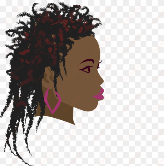 medium image - girl afro drawing side profile