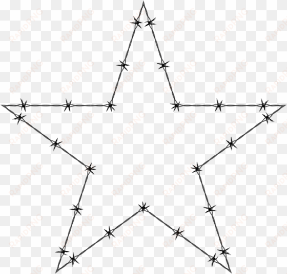 medium image - star barbed wire vector