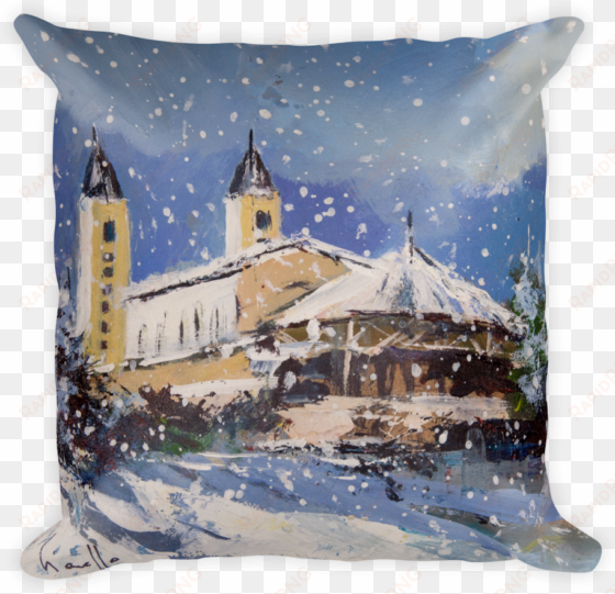 medjugorje seasons pillow - the seasons collection white down