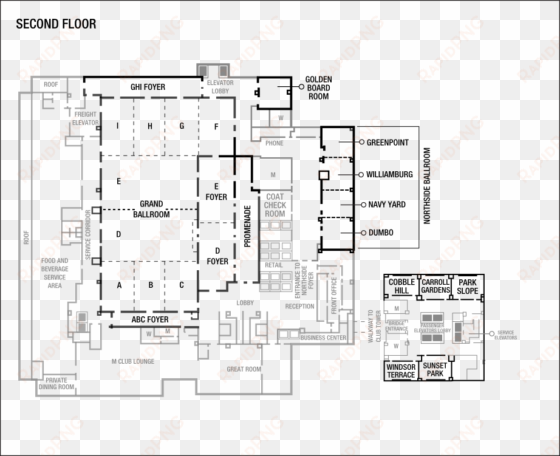 meeting room floor plans0 - hotel brooklyn bridge plan