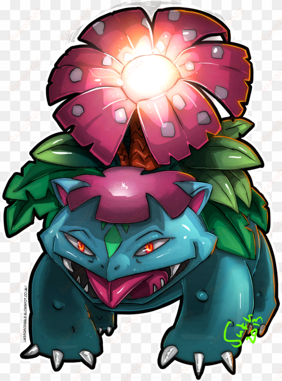 mega blastoise mega venusaur - illustration