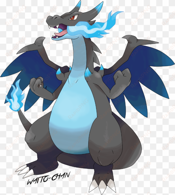 mega charizard x by waitochan on deviantart image library - charizard mega evolution png