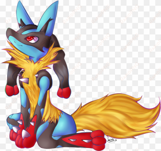 mega lucario by aquadiamonds - mega lucario female