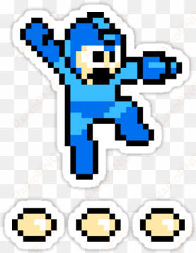 mega man sticker - mega man pixel jump