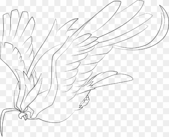 mega pidgeot line-art by alcadeas1 - pokemon mega pidgeot coloring pages