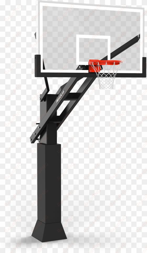 megaslam xl outdoor basketball goal mega slam hoops - basketball and basketball hoop transparent