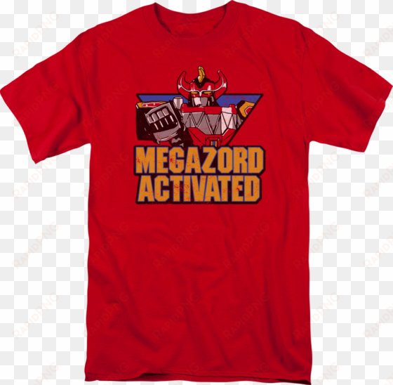 Megazord Activated Mighty Morphin Power Rangers T-shirt - Love Lucy T Shirts transparent png image