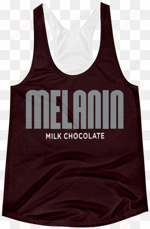 "melanin hershey bar" racerback tank top - active tank