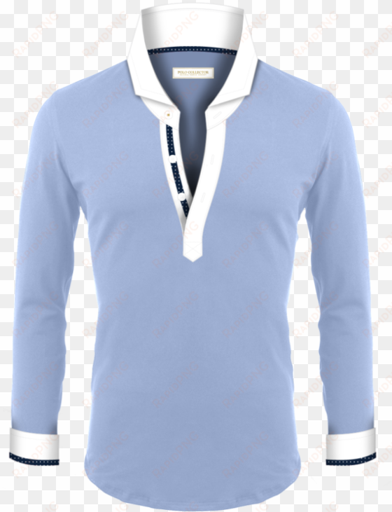 Men Long Sleeves Polo - T-shirt transparent png image