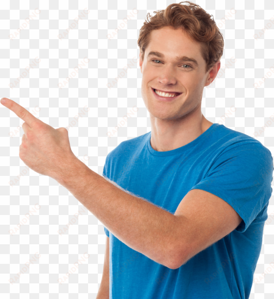 men pointing left png image