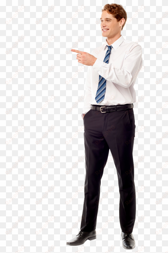 men pointing left png image - standing