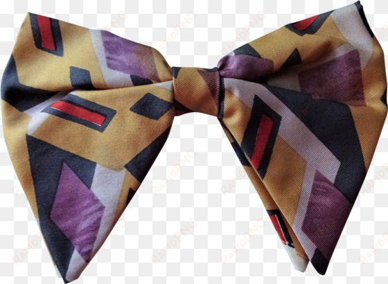 mens bow tie bowtie vintage 1960s rayon geometric graphic