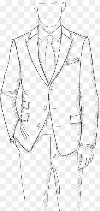 Men's Business Suits - Sketch transparent png image