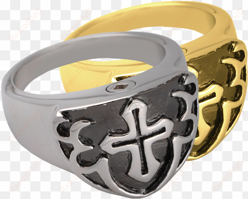 men's cross ring- black wholesale pet jewelry shown - pet cremation jewelry: men's cross ring- black pendant