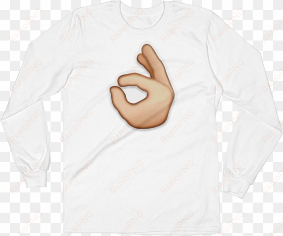 men's emoji long sleeve t-shirt - sign language
