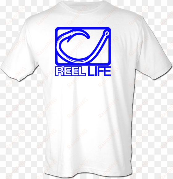 men's fishing hook reel life short sleeve t-shirt - sleeve