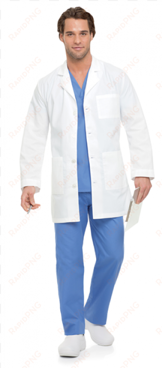 men's lab coat - scrubs white coat