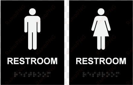 mens womens restroom signs - bathroom sign