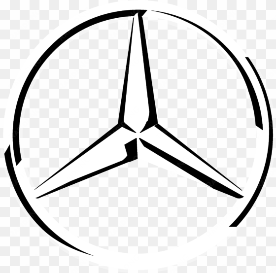 mercedes-benz logo black and white - mercedes benz vector logo png