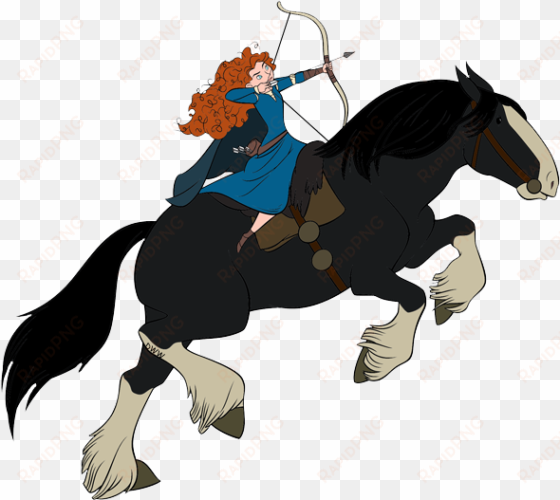 Merida Riding Angus - Merida And Angus 1 Tote Bag, Adult Unisex, Natural transparent png image