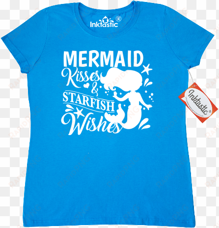 #mermaid #kisses & #starfish #wishes with mermaid silhouette - beach day t shirts