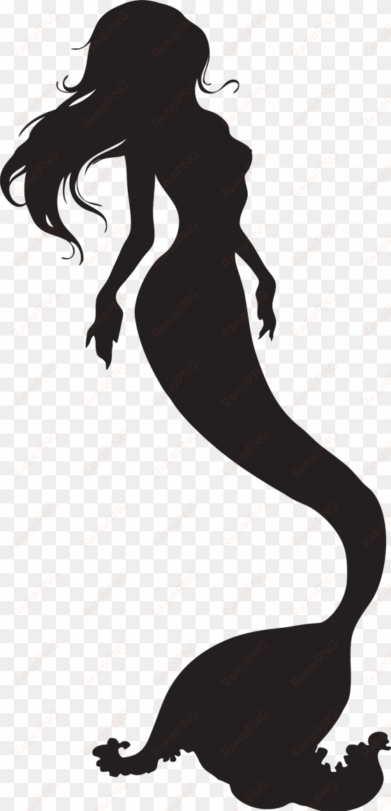 mermaid silhouette png clip art image - mermaid transparent background