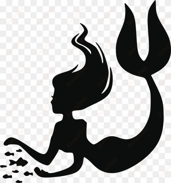 mermaid silhouette png png freeuse - little mermaid silhouette png