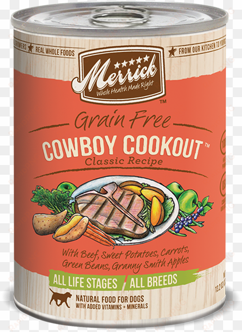 merrick canned dog food - merrick classic grain free cowboy cookout canned dog