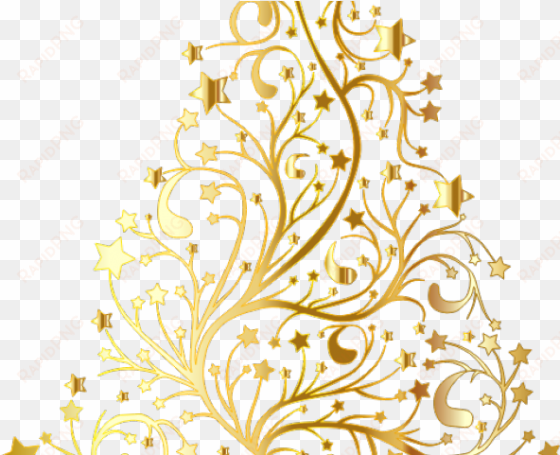 merry christmas clipart gold - christmas tree png transparent