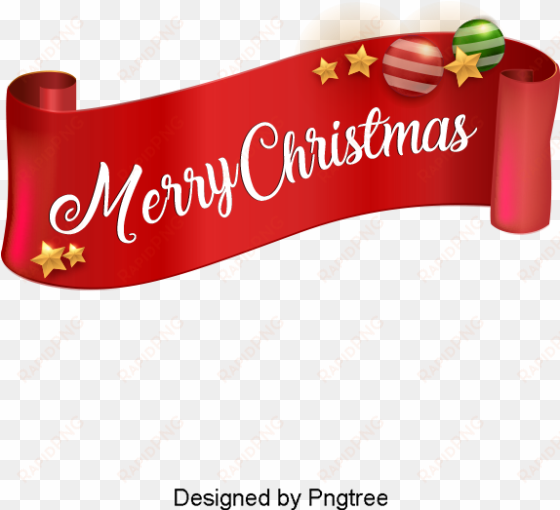 merry christmas ribbon decoration, ribbon clipartdecorative - christmas day