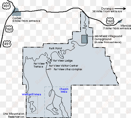 mesa verde road map - mesa verde national park map