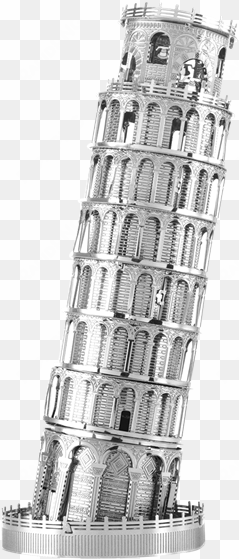 metal earth iconx leaning tower of pisa - pisa tower metal model
