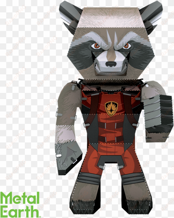 metal earth legends mini caricature model - rocket raccoon