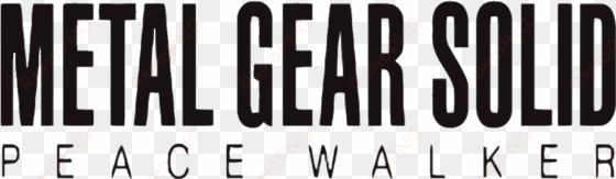 metal gear solid peace walker logo - metal gear solid peace walker title